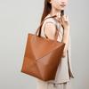 Deformable Folding Tote Bag Niche and High-end Genuine Leather Large-capacity Hand-held Shoulder Bag