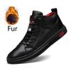 Fashion Business Ankle Boots Men's Genuine Leather Work Boots High-quality Chelsea Lace Up Soft Sole Boots Plush or Non Plush Options