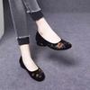 Ethnic Style Single Shoes Women's 2024 Spring and Summer New Low-heeled Retro Mother Embroidered Shoes One-pedal Comfortable Women's Shoes