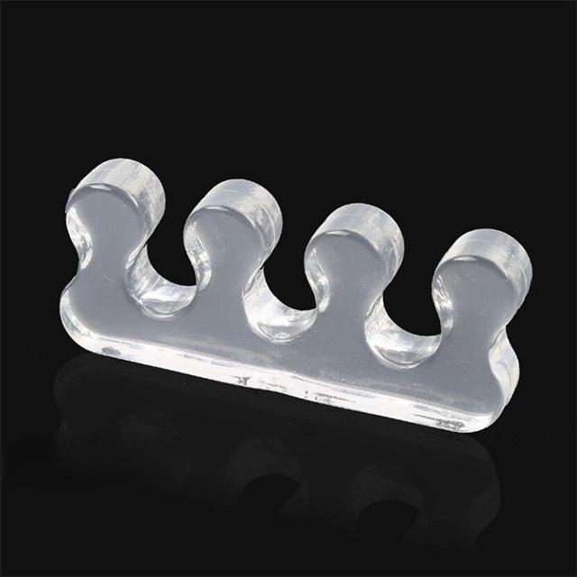 2 шт., мягкие силиконовые разделители для ногтей для маникюра и педикюра, коррекция сепаратора пальцев, гибкая прокладка для пальцев ног, инструмент для выпрямления