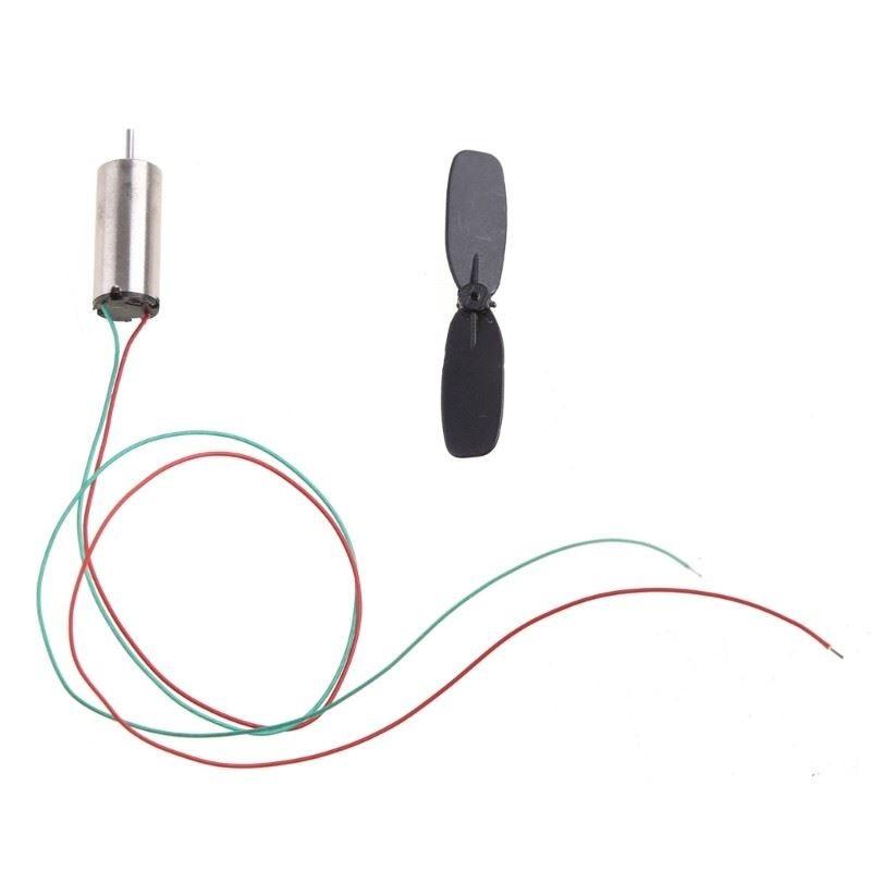 1 Set 3.7V 48000RPM Motor sin Núcleo + Hélice Para RC Avión Helicóptero Juguete