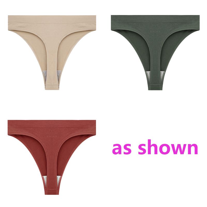 CINOON 3Pcs/Lot Women Sexy Panties Low-waist Comfort Underwear G String Thong Breathable Lingerie Temptation Intimates