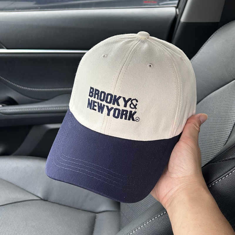 Color matching baseball cap women's spring and summer new face small big head circumference letter sunshade sun protection cap