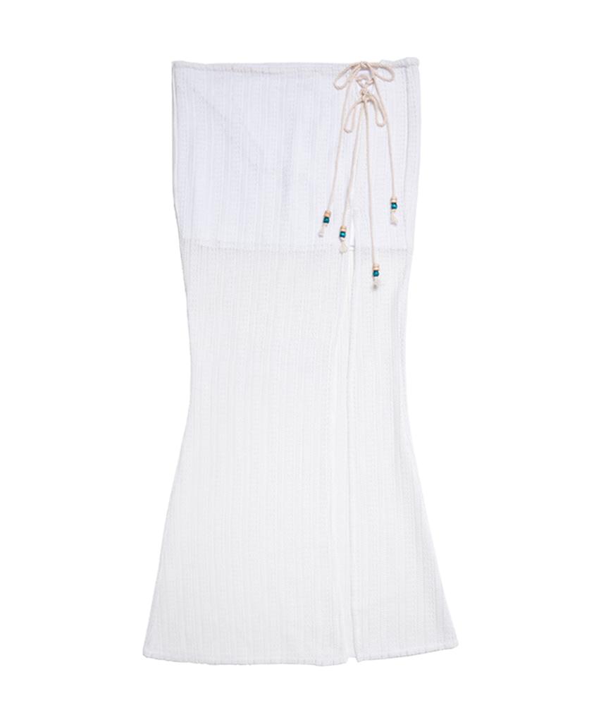 Don'T Ask My Plan Sunset Cozy Long Skirt White