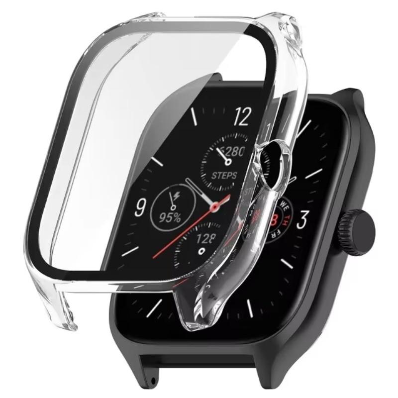Tempered Glass+PC Case for Huami Amazfit GTS 4 Anti Scratch Screen Protector for Amazfit GTS 4 Mini Protective Case