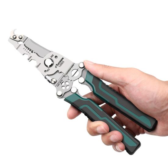 Складной инструмент для зачистки проводов с нескользящей ручкой Эргономичный дизайн Высокопрочные многофункциональные кусачки для кабеля Клещи для зачистки проводов