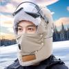 with Goggles Ski Hat Russian Ushanka Cycling Windproof Cap Pilot Hat Lei Feng Hat  Sports