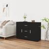 823343 vidaXL Buffet Black 91x29.5x65 Cm Engineered Wood