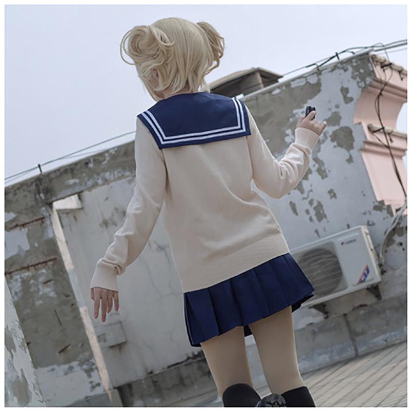 My Hero Academia Cosplay Costume Anime Cosplay Boku No Hero Academia Himiko Toga JK Uniform Women Sailor Suits with Sweaters