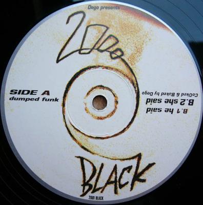 12-дюймовая пластинка DEGO - Dumped Funk 2001BLACK 2000 Black 1998 UK Dance & Electronica Б/У