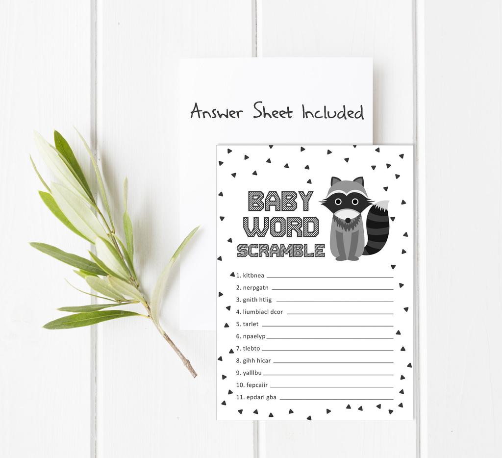 Inkdotpot Игровой набор «Животные джунглей» для вечеринки по случаю рождения ребенка из 50 игр «Азбука для малышей»