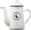 1000ml White Enamel Coffee Pot Direct Enamel Coffee Made In Excellent Heat Drip Coffee Server (White, WT, 1L, Stovetop, Master, Pelican,