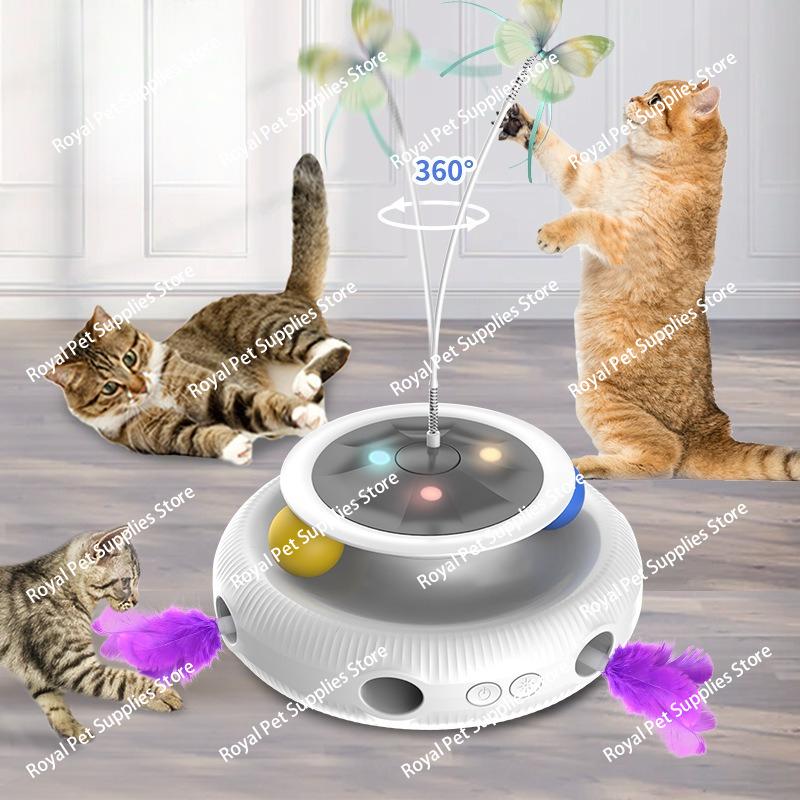 Новая Многофункциональная Электрическая Игрушка для Кошек Self-hi Для Снятия Скуки Автоматический Интеллектуальный Дразнилка для Кошек Кошачий Вертушка Для Развлечения Кошек