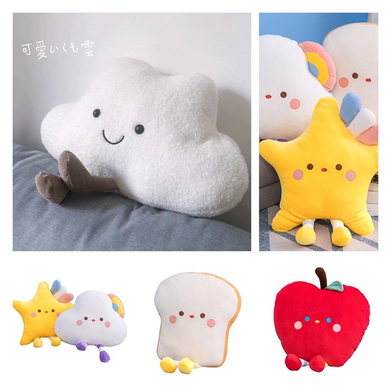 Ultra-soft Crystal Fleece Stuffed Fruit And Bread Plush Toys For Sleeping And Snuggling
