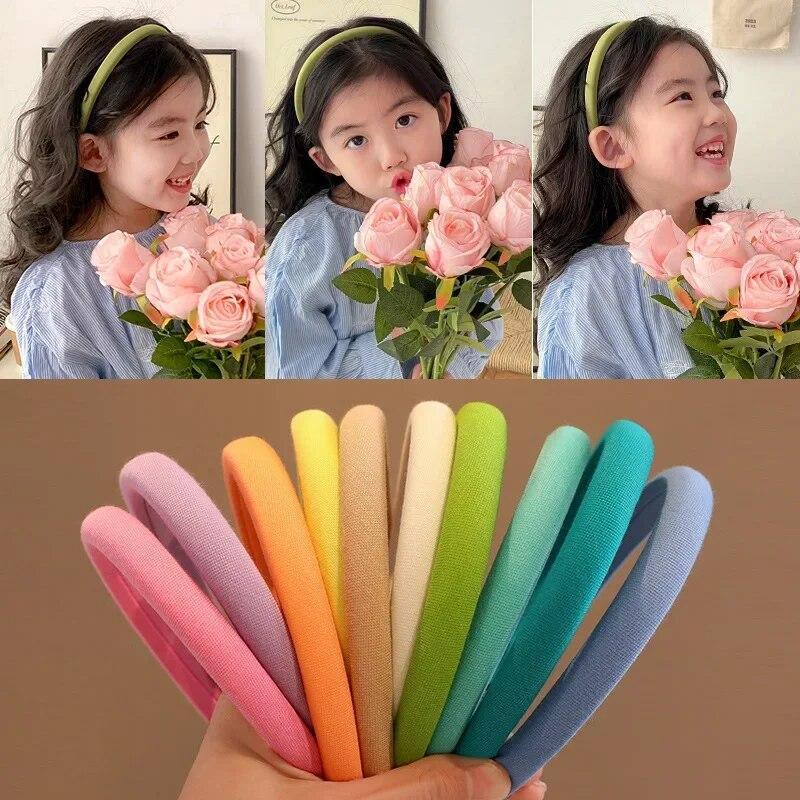1 Piece Candy Color Hair Band for Kids Girl Simplicity Korean Fashion Hair Hoop for Little Girl Cute Headwear Hair Accessories