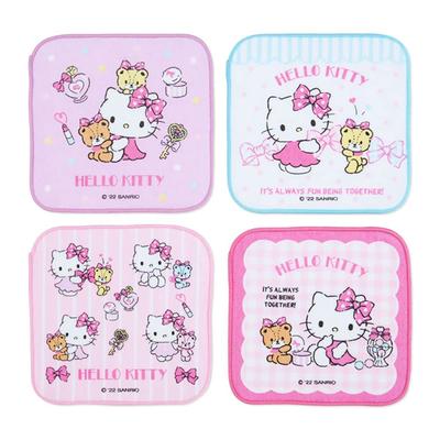 Набор из 4 маленьких полотенец Sanrio Hello Kitty Hello Kitty Моющиеся полотенца с персонажами 16 x x 16 см 631124 SANRIO (САНРИО) Китти-чан 0.2