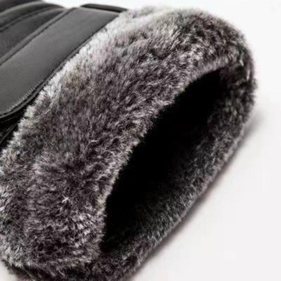 Yousheng 1 пара мужских перчаток из искусственной кожи, водонепроницаемые, ветрозащитные, с сенсорным экраном, на флисовой подкладке, для велоспорта на открытом воздухе, зимние, теплые, толстые, термо