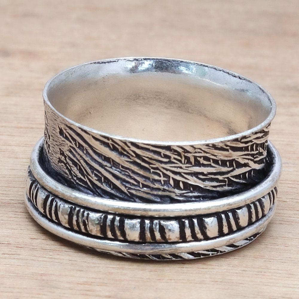 Серебряное кольцо-спиннер для женщин, четыре кольца-спиннера, серебряное ювелирное кольцо "10"