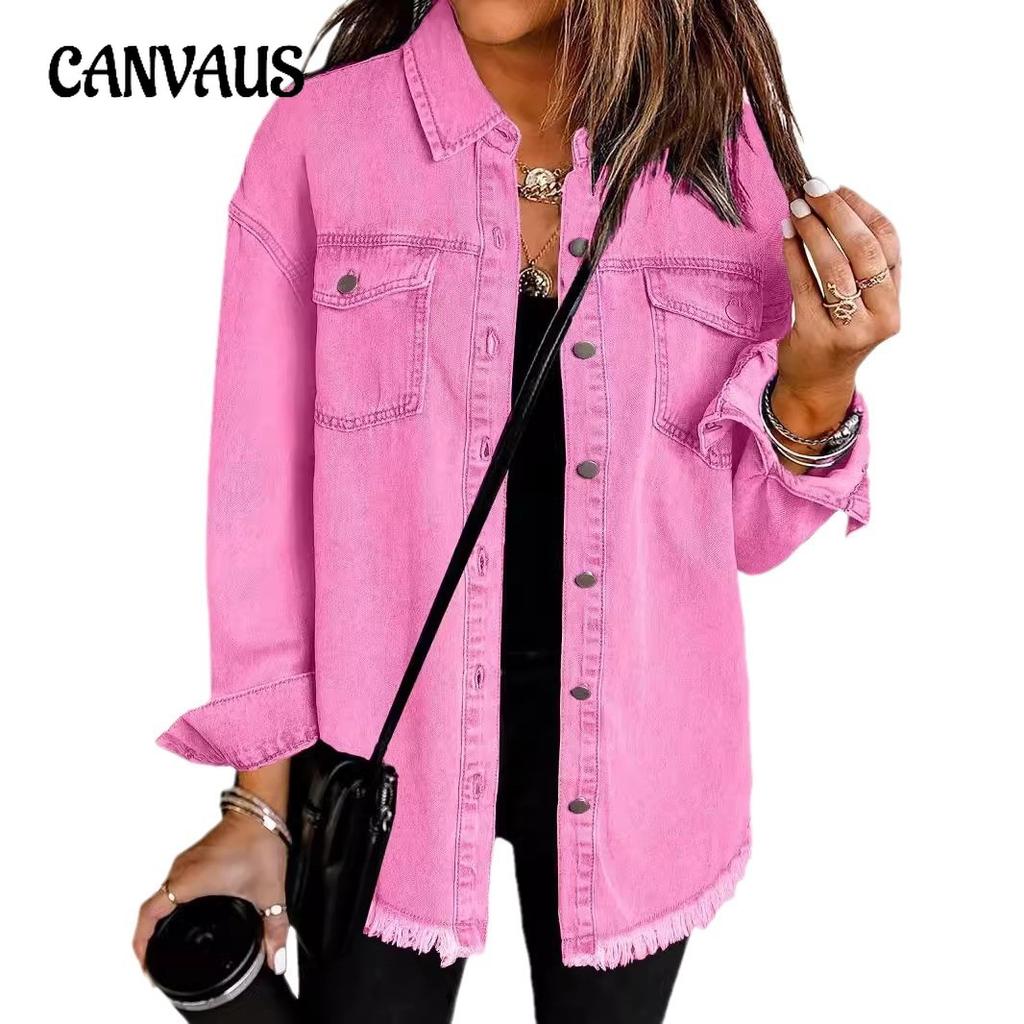 New Denim Jacket for Autumn and Winter, with A Unique Street Style and Ruffled Hem for Women