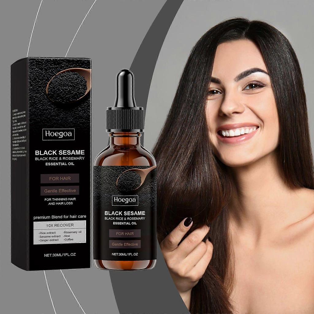 Hoegoa Black Sesame Essence Black Sesame Oil Moisturizes, Removes Oil, Nourishes Dryness less