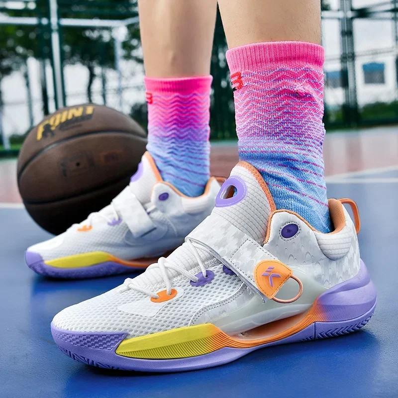 Высококачественные Баскетбольные Кроссовки Мужские Женские kyrie Баскетбольные Сникеры Детские Уличные Резиновые Противоскользящие Спортивные Тренировочные Обувь Светоотражающие