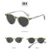 Retro round-frame, plain-lens glasses for women, with blue light blocking, a stylish and vintage design that can be fitted with prescription lenses