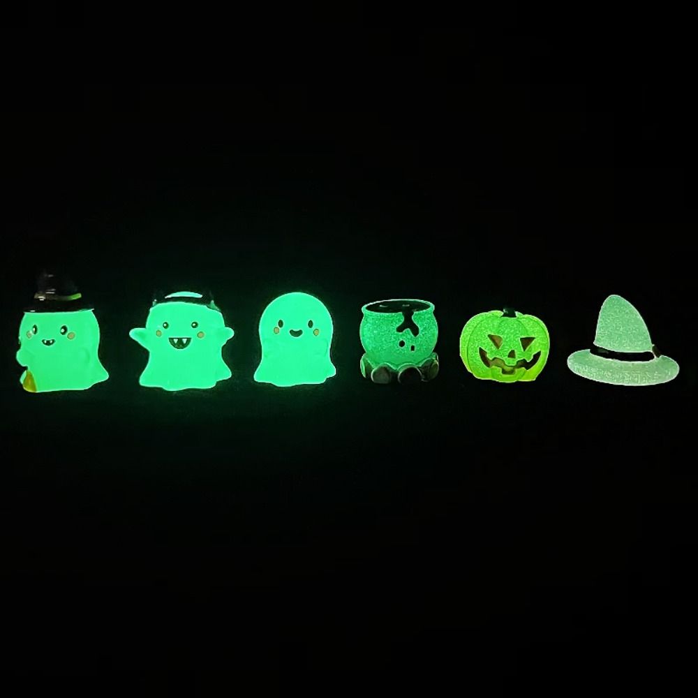 Pumpkin Halloween Ghost Miniatures DIY Ghost Ornament Creative Halloween Luminous Ornament Desktop