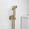 Матовый золотой черный ванная комната ручной биде спрей душевой гарнитур туалетный распылитель тканевый подгузник биде кран латунь SUS304 ручной Shattaf