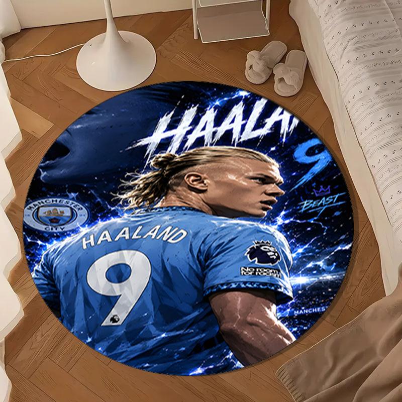 Erling Haa-land's Electric Moment Round mat Home Decor, Chair rug For livingroom,Bedroom, doormat home decor Birthday Gift Christmas Gifts