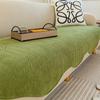 Shaped Sofa Cushion Chenille Non-Slip Herringbone Pattern Cushion Sofa Cover Backrest Towel Anti-Scratching