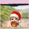 Acrylic Cat Christmas Car Cute Design Holiday Vehicle Accessories Interior Decor