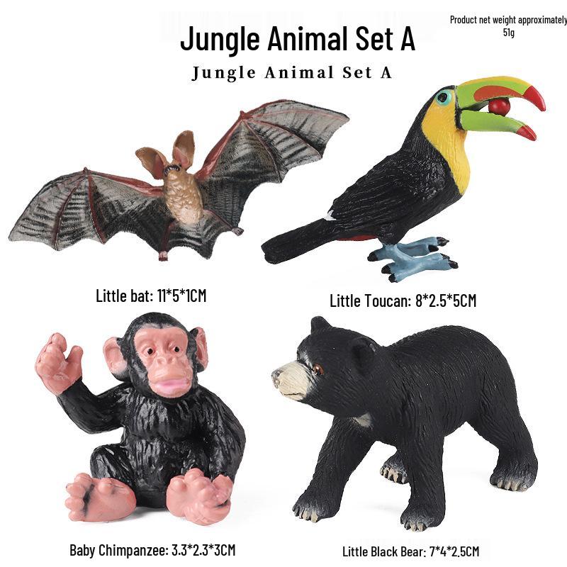 Набор фигурок диких животных: Ягуар, Гепард, Африканский Леопард для Детей