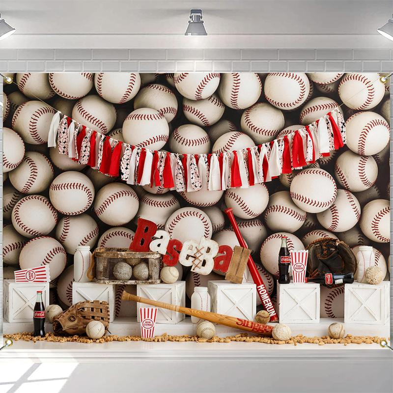 LS Sports Theme Backdrops Kids Birthday Cake Smash Boy Photography Child Baby Photocall Baseball Soccer Backgrounds