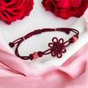 Chinese Knot Bracelet Retro Braided Bracelet Handmade Good Luck Bracelet Fashion Accessory for Men Women Daily Wear Cosplay