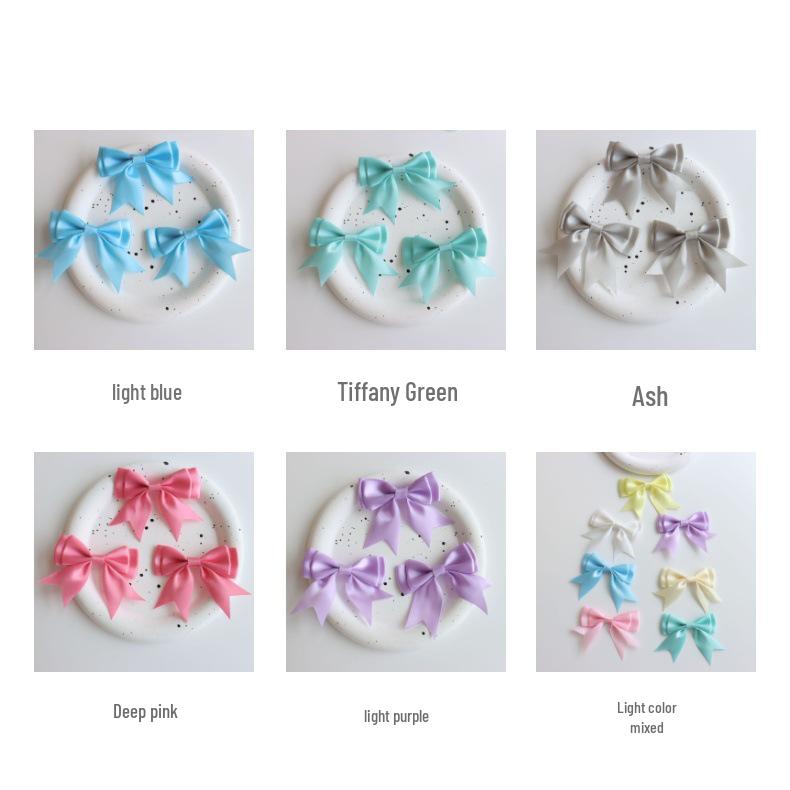 Double-Layer 8-Minute Polyester Swallowtail Ribbon Waist Bow and Headdress Accessory