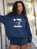 Trendy Women's Mid-High Collar Long Sleeve Casual Sweatshirt for Spring and Autumn