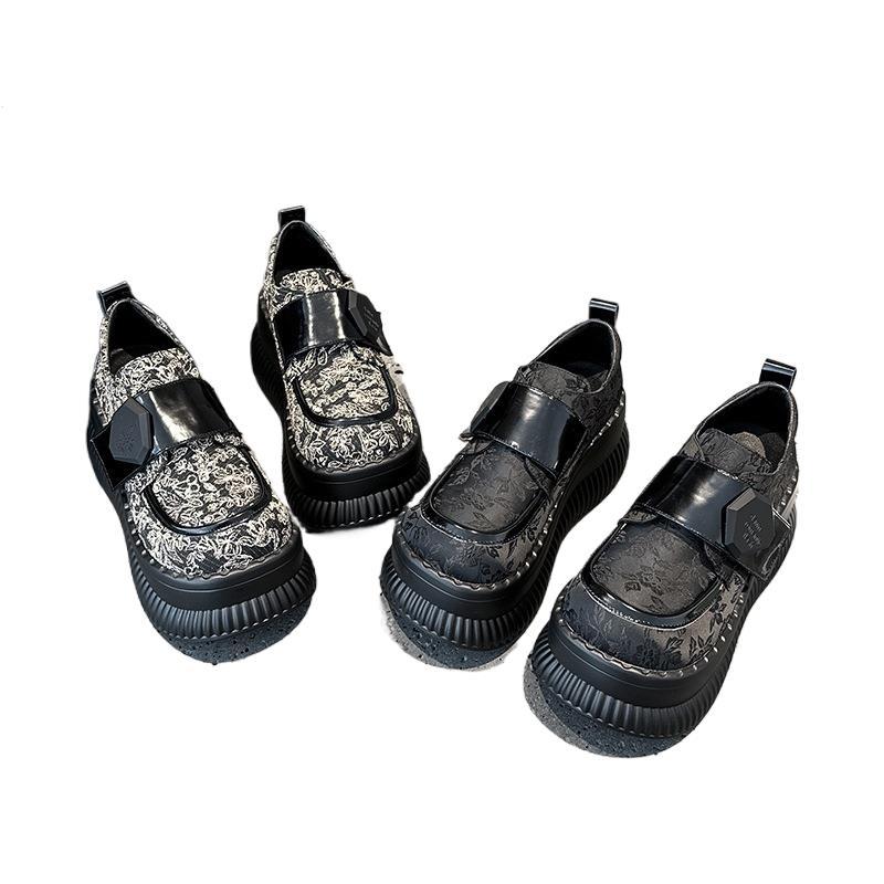 Туфли женские кожаные на платформе, весна 2025, новые, британский стиль, универсальные, с завышенной талией, туфли Мэри Джейн Лав