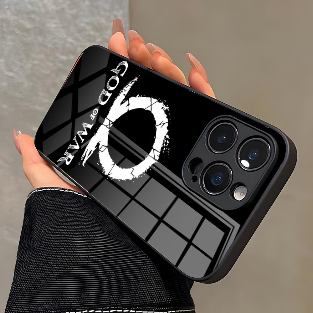 War God Kratos Phone Case For IPhone 17 Pro Max 16 15 14 Pro Max 13 11 X Xs Xr 8 7Plus Glass Cover