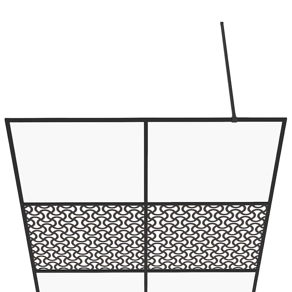Walk In Shower Screen with Clear Tempered Glass 140 x 195 cm