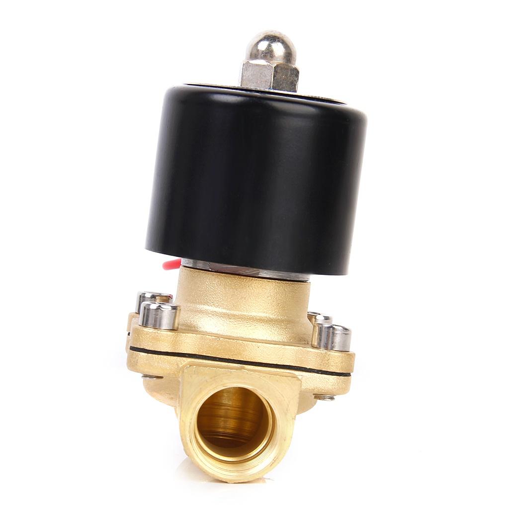 AC110V 1/2 дюйма латунный электрический электромагнитный клапан вода воздух топливо газ нормальный закрытый новый