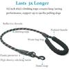 Dual Dog Leash, Double Dog Leash, 360 Swivel No Tangle Walking Leash, Shock Absorbing Bungee for Two Dogs