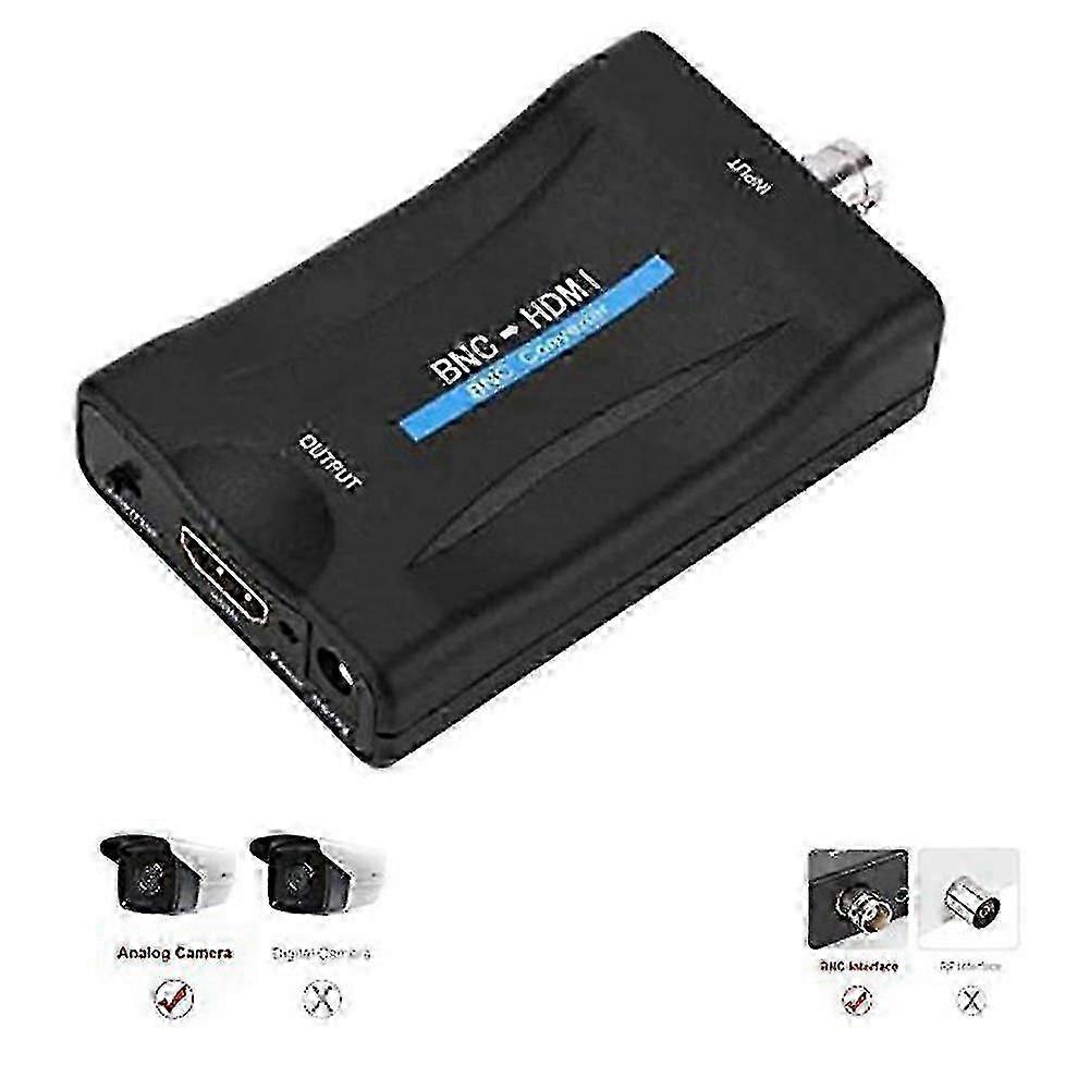 BNC to HDMI Converter Adapter Female CVBS BNC HDMI Coax 1080P Output HDCP Hook Security Camera DVRs