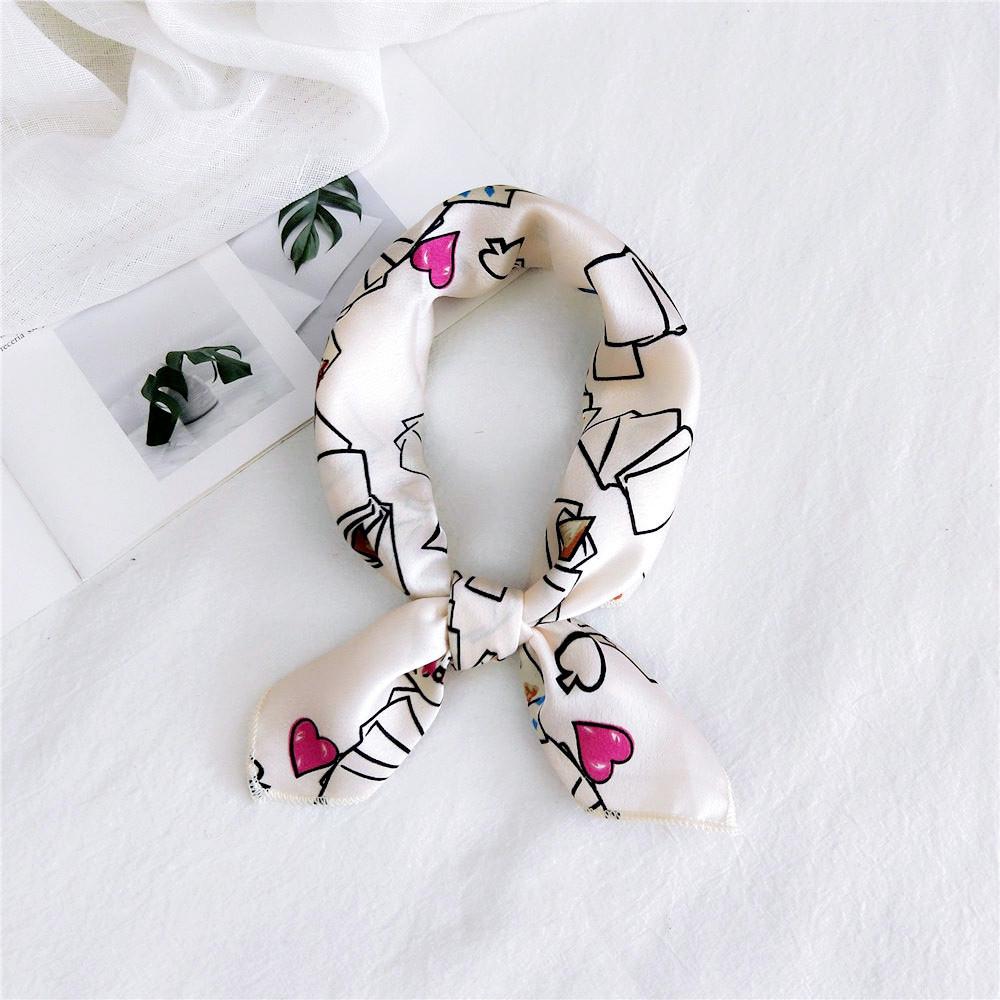 50 шелковых квадратных платков: Универсальные весенне-летние шейные платки для женщин - корейский стиль