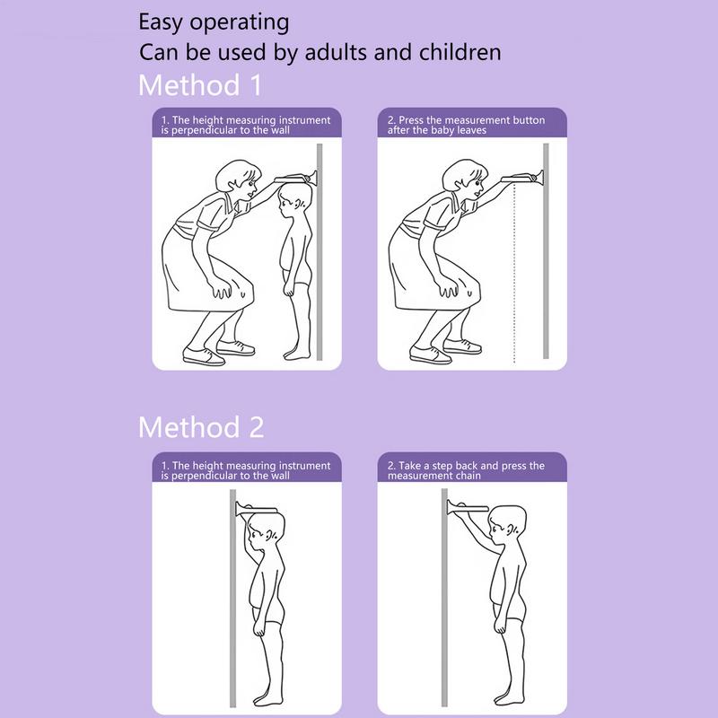 Ультразвуковой измеритель роста для ребенка Электронная ростовая линейка Цифровое устройство для измерения роста Беспроводной трекер роста
