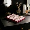 Ring Display Tray Jewelry Tray, Multi-Slot Storage Box, 3D Printed One-Piece Molding Photo Prop Wave Texture Design for Home Scenes Organizer