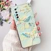 Для Realme 7 Global RMX2155 / Realme 6 6Pro RMX2001 RMX2061 Чехол Прозрачный Мягкий ТПУ Покрытие Цветы Милый Мультяшный Дракон Funda