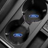 Car Cup Holder Pad PU Leather Slot Non-slip Coaster Mat For Ford Focus Mondeo MK1 MK2 MK4 MK3 Fiesta ST Line Kugo Transit Escape Fusion Explorer