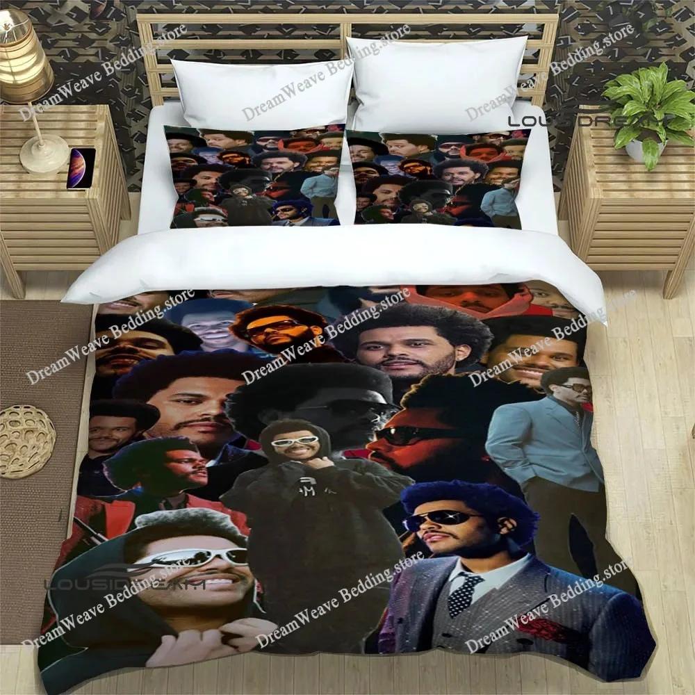 3D Print Singer The Weeknd Bedding Set Duvet Cover Bed Set Quilt Cover Pillowcase Comforter King Queen Size Boys Adult963963