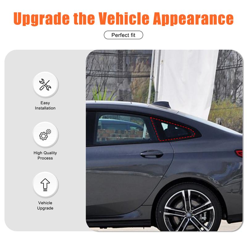 ABS Plastic Carbon Fiber Pattern Rear Side Window Louver Shutter Trim Cover Windshield Sun Shade for BMW 2 Series F44 -