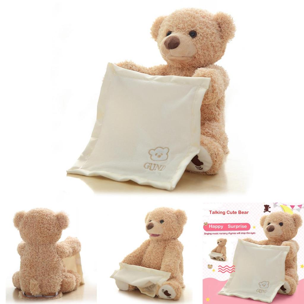 Funny Peek A Boo Teddy Bear Plush Blanket For Kids Perfect For Giggles And Playtime